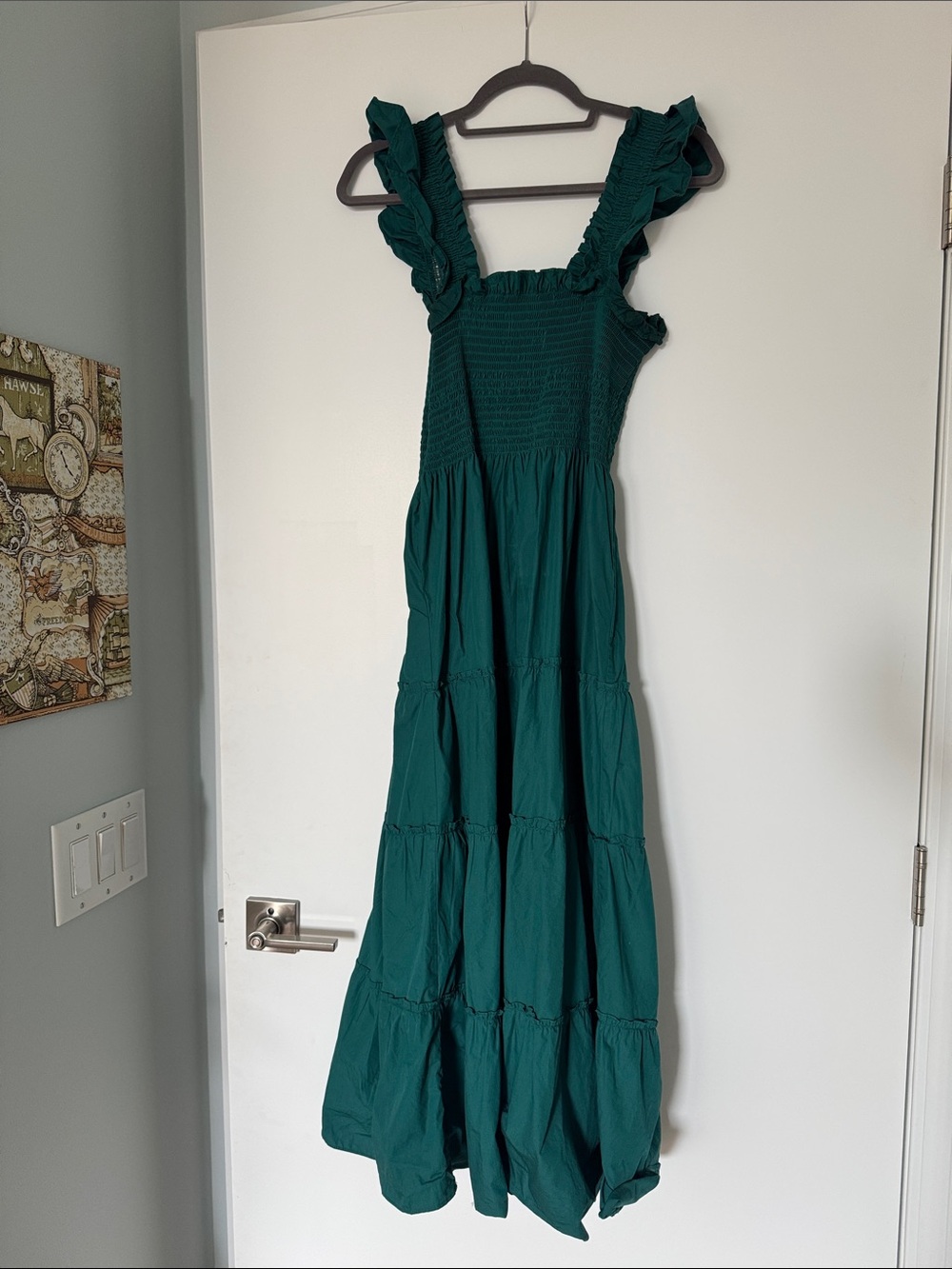 Women’s Ruffled Strap Maxi Dress - Green